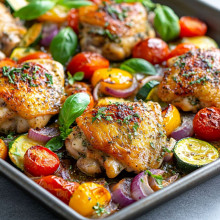 Sheet Pan Mediterranean Chicken with Vegetables