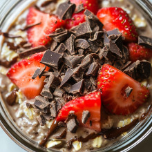 Chocolate Covered Strawberry Overnight Oats