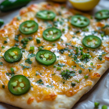 Spicy Jalapeño and Cheddar Flatbread Recipe