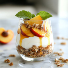  Honey Peach Yogurt Parfait 