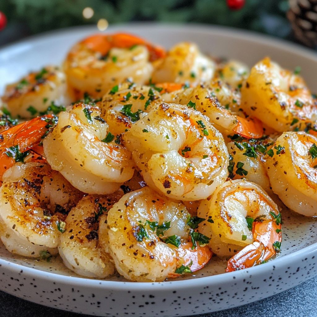 Christmas Eve Garlic Butter Shrimp