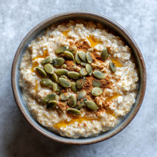 Pumpkin Seed Cinnamon Overnight Oats