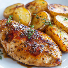 Honey Mustard Chicken with Roasted Potatoes