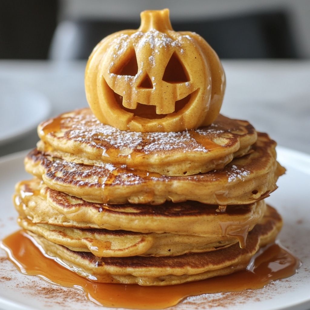 Jack-O’-Lantern Pumpkin Pancakes