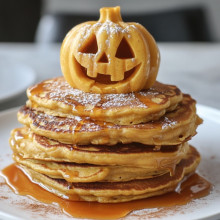 Jack-O’-Lantern Pumpkin Pancakes