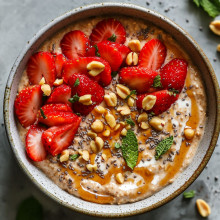 Peanut Butter Strawberry Swirl Overnight Oats 