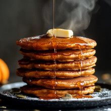Pumpkin Spice Pancakes with Maple Glaze