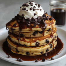  Chocolate Chip Cookie Dough Pancakes 