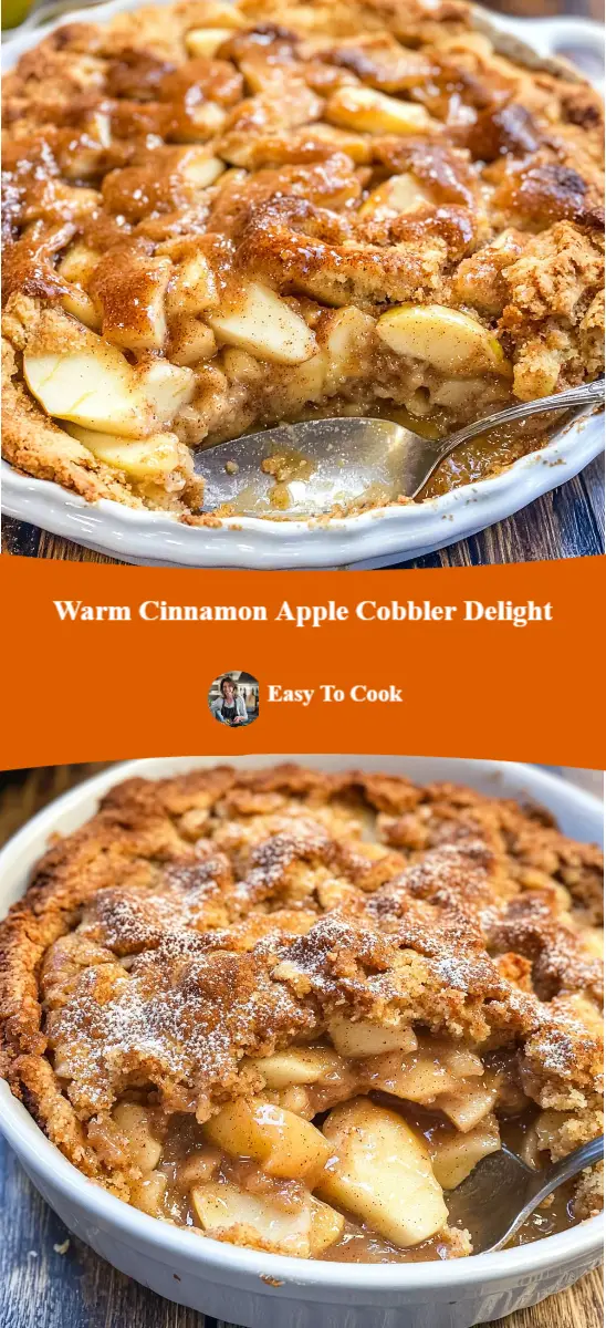 Warm Cinnamon Apple Cobbler Delight
