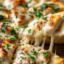 Creamy Alfredo Chicken Flatbread