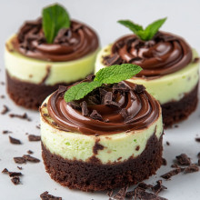 Mint Chocolate Mini Cheesecake