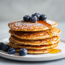 Oatmeal Pancakes with Honey Drizzle