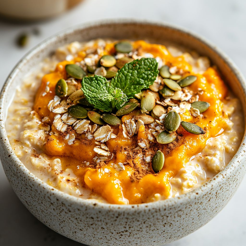  Almond Butter Pumpkin Overnight Oats 