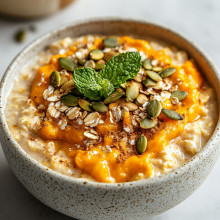  Almond Butter Pumpkin Overnight Oats 