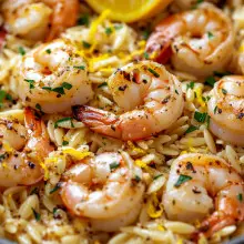 One-Pot Lemon Garlic Shrimp Orzo