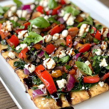  Balsamic Veggie Flatbread 