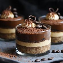 No-Bake Mocha Cheesecake Pots
