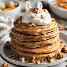 Easter Bunny Carrot Cake Pancakes