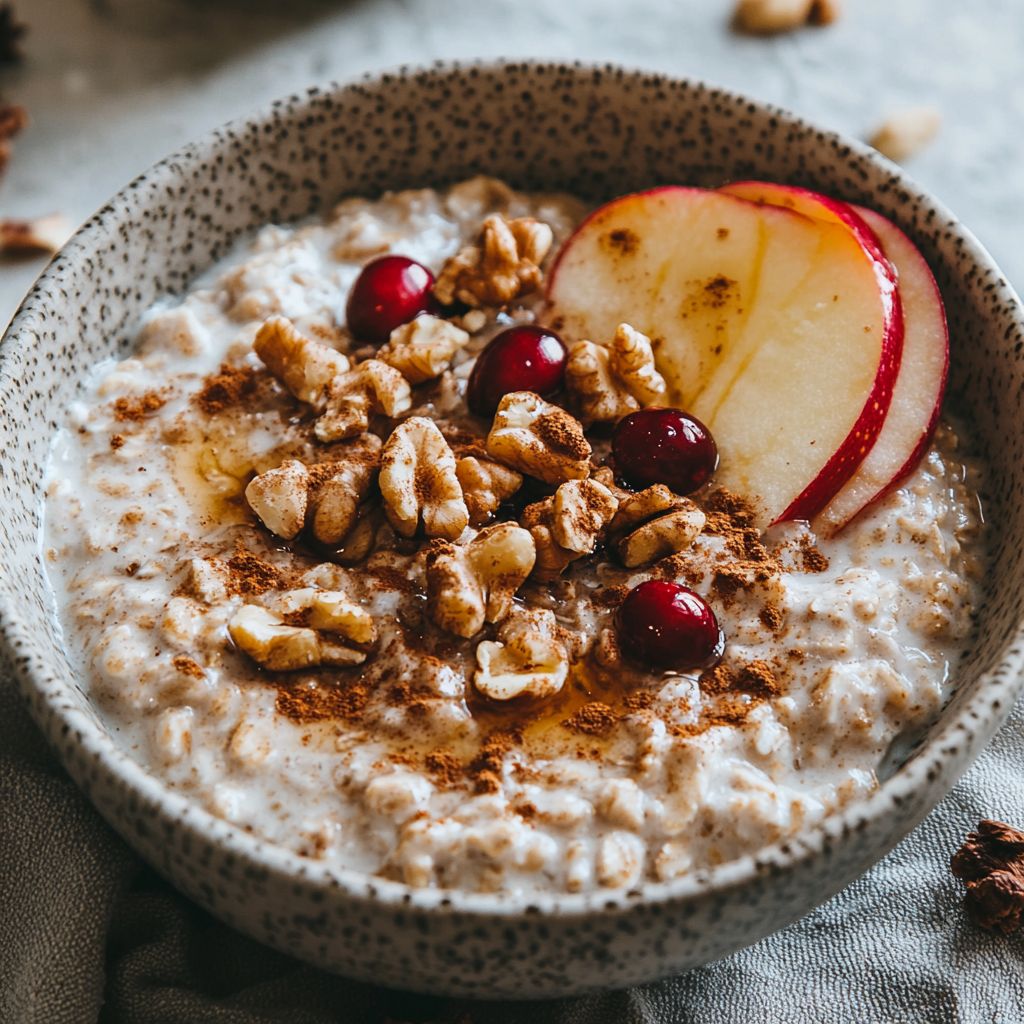 Cinnamon Walnut Christmas Overnight Oats