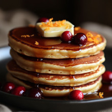 Festive Cranberry Orange Pancakes